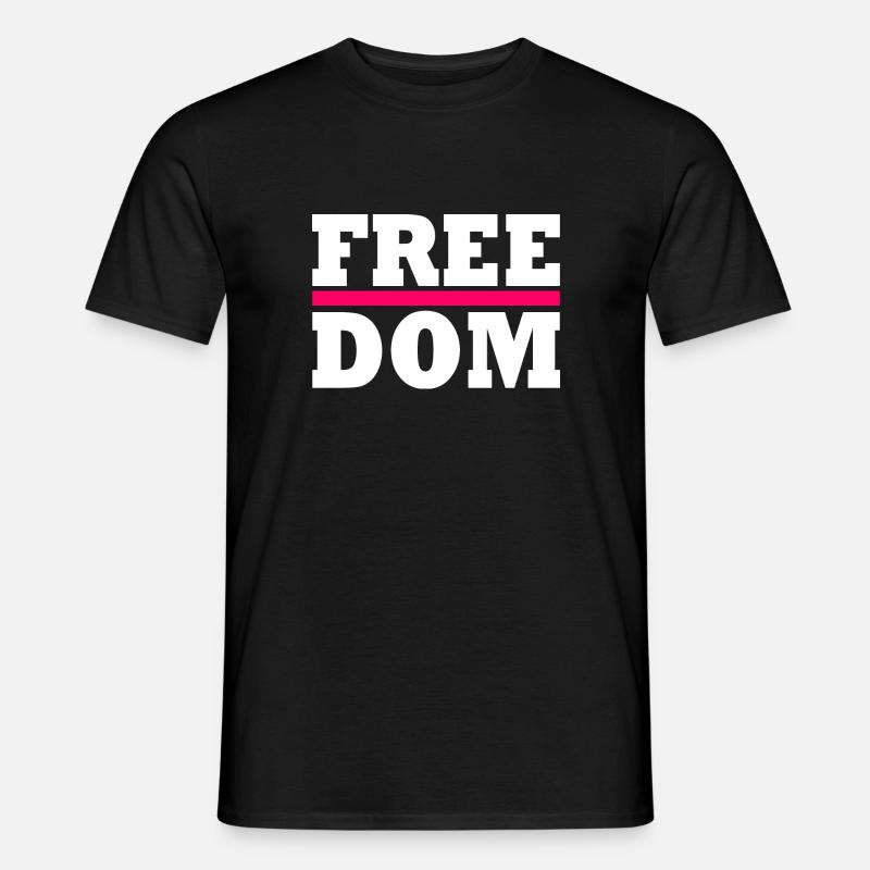 Freedom - Männer T-Shirt - Schwarz