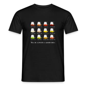 Tea is always a good idea - Tee gute Idee - Männer T-Shirt - Schwarz - Vorne - AI Model Male 178 light (178cm)