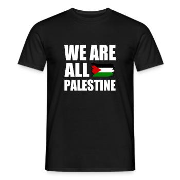 We are all palestine - Men's T-Shirt - black - Front - AI Model Male 178 light (178cm)