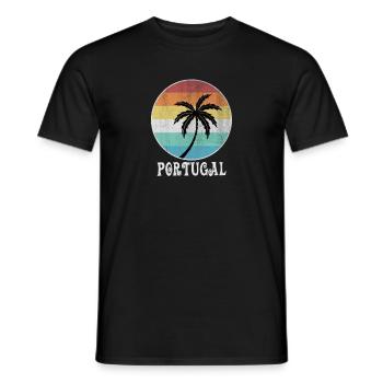 Portugal - Men's T-Shirt - black - Front - AI Model Male 178 light (178cm)