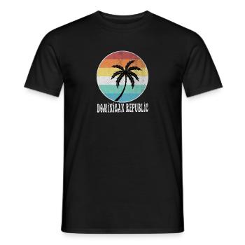 République dominicaine - T-shirt homme - noir - Devant - AI Model Male 178 light (178cm)
