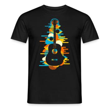 Akustische Gitarre Musikinstrument Lustig Geschenk - Männer T-Shirt - Schwarz - Vorne - AI Model Male 178 light (178cm)