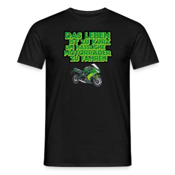 Motorrad fahren Supersport Biker Bike Bikerin - Männer T-Shirt - Schwarz - Vorne - AI Model Male 178 light (178cm)