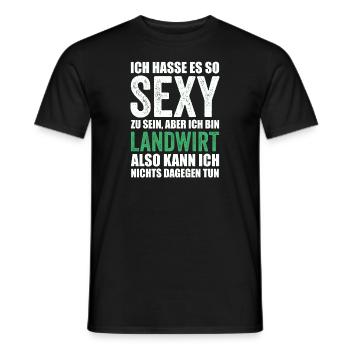 Landwirtschaft Landwirt Traktor Trecker Farm Bauer - Männer T-Shirt - Schwarz - Vorne - AI Model Male 178 light (178cm)