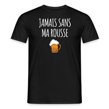 Jamais sans ma rousse - T-shirt homme - noir - Devant - AI Model Male 178 light (178cm)