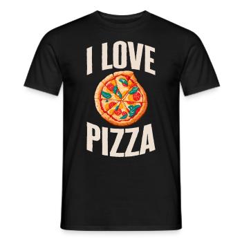 Ich liebe Pizza- Lustiger Pizza-Liebhaber Spruch - Männer T-Shirt - Schwarz - Vorne - AI Model Male 178 light (178cm)