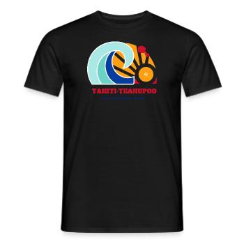 LEGENDARY WAVE - TAHITI - T-shirt homme - noir - Devant - AI Model Male 178 light (178cm)