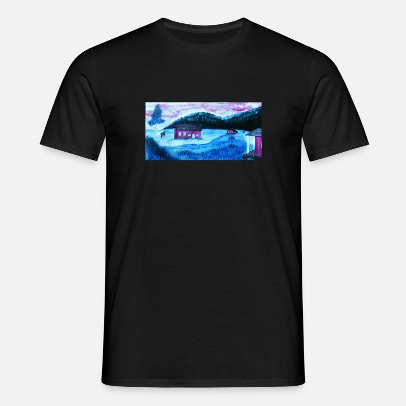 Landschaft 2 - Männer T-Shirt - Schwarz