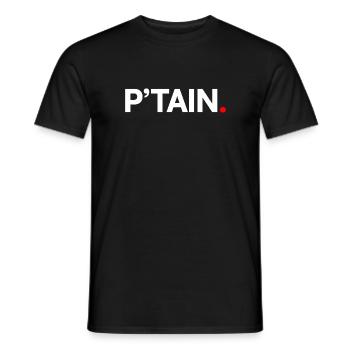 P'TAIN | Reaktion des minimalistischen Humors - Männer T-Shirt - Schwarz - Vorne - AI Model Male 178 light (178cm)