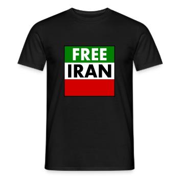 Free iran - Männer T-Shirt - Schwarz - Vorne - AI Model Male 178 light (178cm)