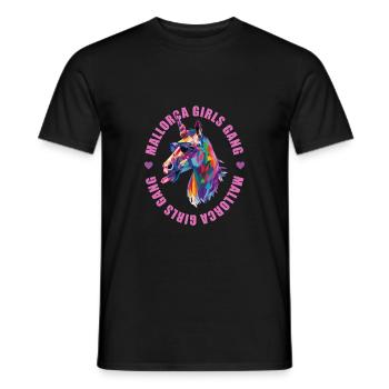 Majorque Girls Gang Team Licorne - T-shirt homme - noir - Devant - AI Model Male 178 light (178cm)