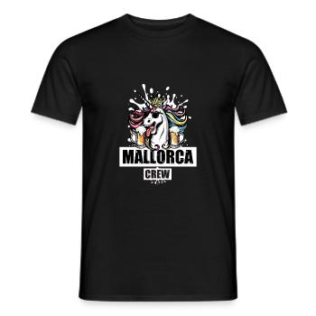 Mallorca Crew Licorne Fête Drôle - T-shirt homme - noir - Devant - AI Model Male 178 light (178cm)