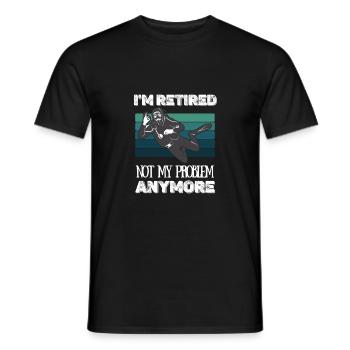 Retraite - Pension - T-shirt homme - noir - Devant - AI Model Male 178 light (178cm)