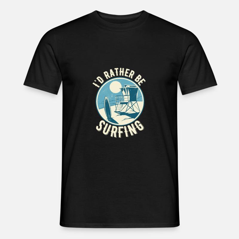 Surfen - Männer T-Shirt - Schwarz