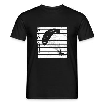 Retro Graphic Paragliding Paraglider Parachute Sky - Männer T-Shirt - Schwarz - Vorne - AI Model Male 178 light (178cm)