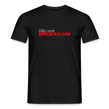 brooklyn nyc - Men's T-Shirt - black - Front - AI Model Male 178 light (178cm)