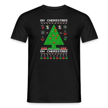 Oh Chemistree! Chemie Weihnachtspullover für Nerds - Männer T-Shirt - Schwarz - Vorne - AI Model Male 178 light (178cm)