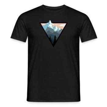 Logo montagne - T-shirt homme - noir - Devant - AI Model Male 178 light (178cm)