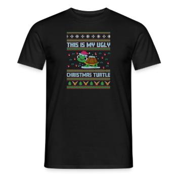 Ugly Christmas Turtle - Männer T-Shirt - Schwarz - Vorne - AI Model Male 178 light (178cm)