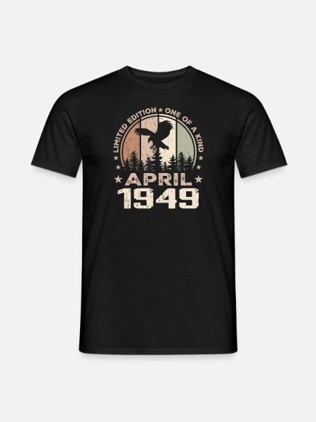 Incomparable depuis avril 1949, 75e Anniversaire - T-shirt homme - noir