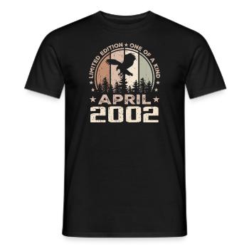 Unvergleichlich seit April 2002, 22. Jubiläum - Männer T-Shirt - Schwarz - Vorne - AI Model Male 178 light (178cm)