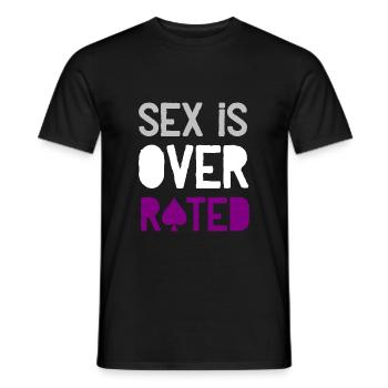Le sexe est surfait - Asexual CSD Pride Ace - T-shirt homme - noir - Devant - AI Model Male 178 light (178cm)
