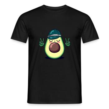Avocat hippie avec casquette de baseball - T-shirt homme - noir - Devant - AI Model Male 178 light (178cm)