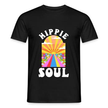Âme hippie - T-shirt homme - noir - Devant - AI Model Male 178 light (178cm)