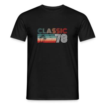 44 Year Old Birthday 2022 Classic 1978 44 Birthday - Männer T-Shirt - Schwarz - Vorne - AI Model Male 178 light (178cm)