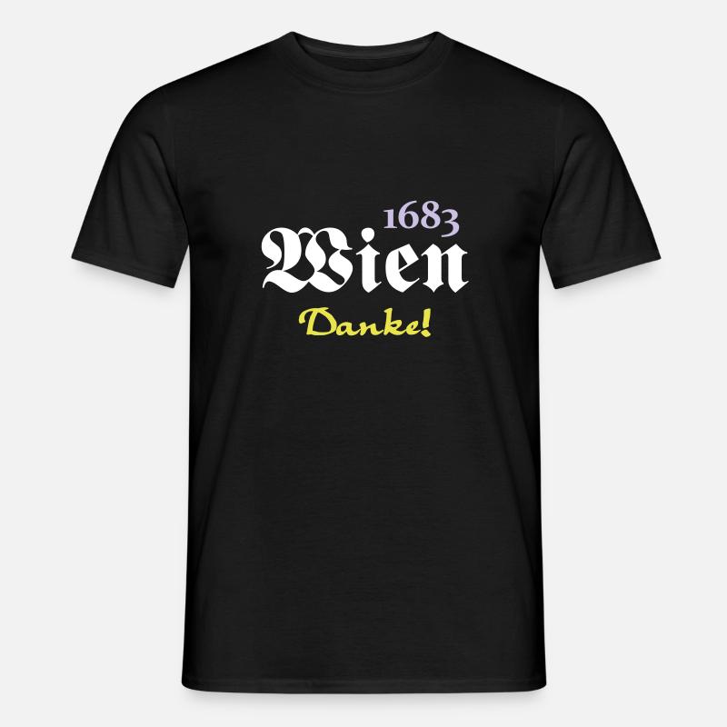 1683 Wien - Danke (3) - Männer T-Shirt - Schwarz