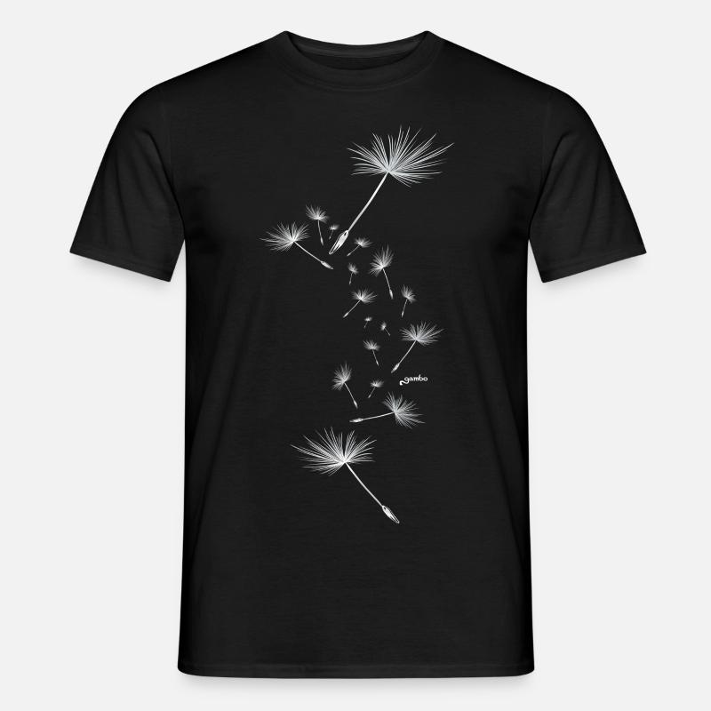 Pusteblume Design 3 - Männer T-Shirt - Schwarz