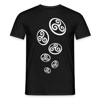 breizh triskels - Men's T-Shirt - black - Front - AI Model Male 178 light (178cm)
