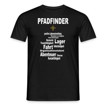 pfadfinder lebenseinstellung - Männer T-Shirt - Schwarz - Vorne - AI Model Male 178 light (178cm)