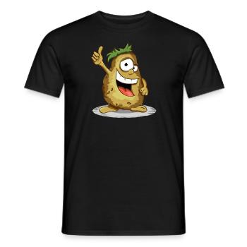 pomme de terre - T-shirt homme - noir - Devant - AI Model Male 178 light (178cm)