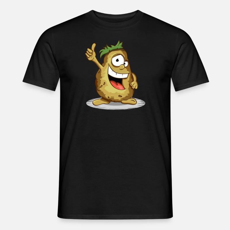 Kartoffel - Männer T-Shirt - Schwarz