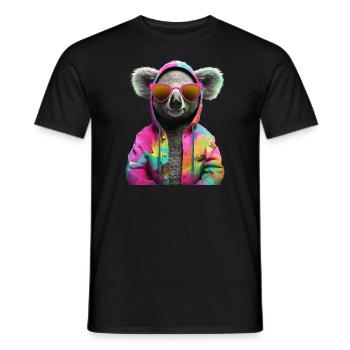 Koala avec des lunettes de soleil Colorful Cool Koala Bear - T-shirt homme - noir - Devant - AI Model Male 178 light (178cm)