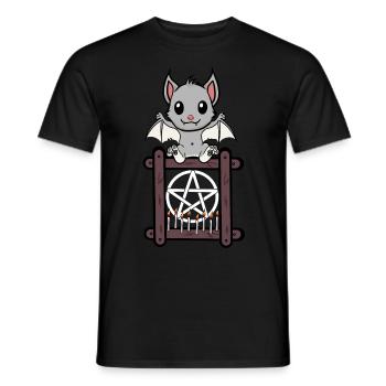 Halloween Bat Witching Hour Horreur - T-shirt homme - noir - Devant - AI Model Male 178 light (178cm)