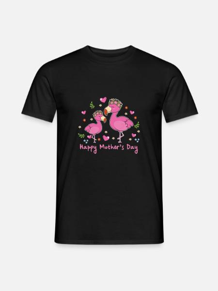 Animal Mom Flamingo zum Muttertag - Männer T-Shirt - Schwarz