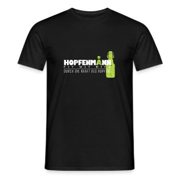 Hopfenmann Fit mit Bier - Männer T-Shirt - Schwarz - Vorne - AI Model Male 178 light (178cm)
