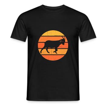 Ziege - Männer T-Shirt - Schwarz - Vorne - AI Model Male 178 light (178cm)
