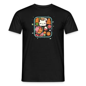 Japanische Lunchbox Bento e Kaiseki - Männer T-Shirt - Schwarz - Vorne - AI Model Male 178 light (178cm)