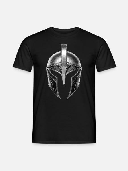 Spartan Helmet Symbol Iron - Men's T-Shirt - black