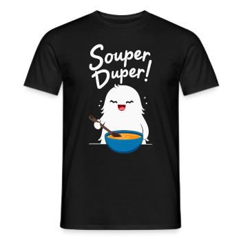 Souper Duper - Männer T-Shirt - Schwarz - Vorne - AI Model Male 178 light (178cm)