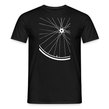 Jante vélo de route - T-shirt homme - noir - Devant - AI Model Male 178 light (178cm)