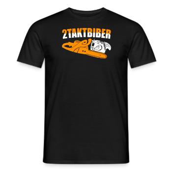 HOLZ SÄGE KETTENSÄGE GESCHENK WALD FÖRSTER BERUF - Männer T-Shirt - Schwarz - Vorne - AI Model Male 178 light (178cm)