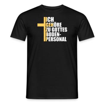 JESUS CHRIST CHRISTMAS RELIGION CROSS GOD CROSS - Men's T-Shirt - black - Front - AI Model Male 178 light (178cm)