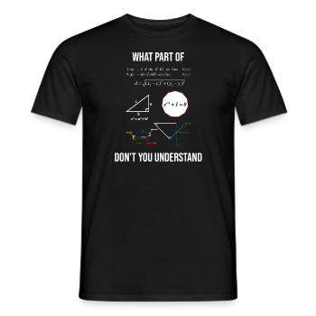 What Part Of Civil Engineer Mathematician T-shirt - Men's T-Shirt - black - Front - AI Model Male 178 light (178cm)