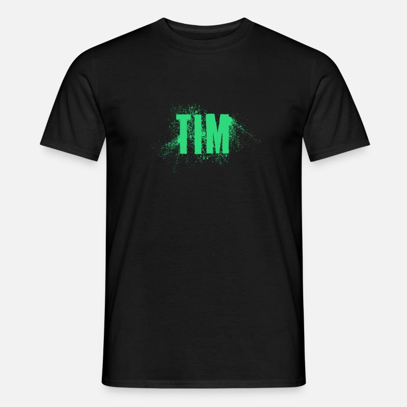 Tim - Männer T-Shirt - Schwarz