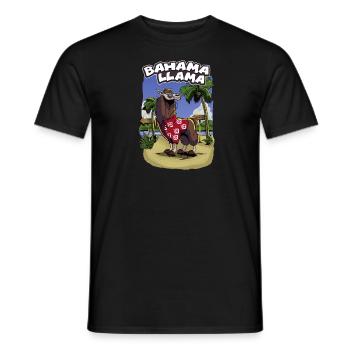 Bahama Llama - Cocktail Urlaub Chill Relax - Männer T-Shirt - Schwarz - Vorne - AI Model Male 178 light (178cm)