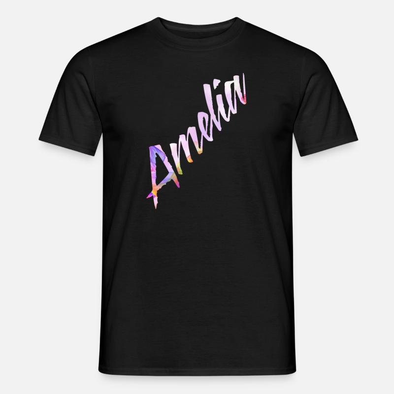 Amelia - Männer T-Shirt - Schwarz